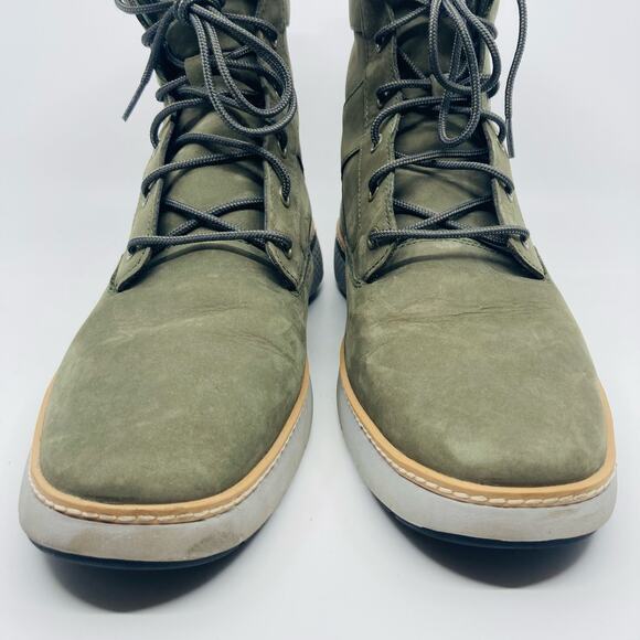 Timberland Military Boots Mens 11 Olive Green Cross Mark Utility Combat Leather main image 8